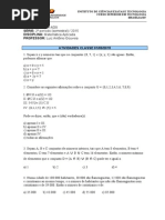 Atividades Classe Matematica Aplicada 1 2015