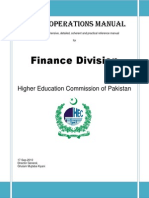 Operations Manual of Finance Division