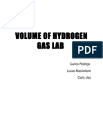 Volume of Hydrogen Gas Lab: Carlos Rodrigo Lucas Macfarlane Carly Clay