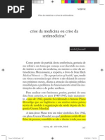 Crise Da Medicina Ou a Crise Da Antimedicina
