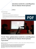 Novel_ Time Optimization Model for Centrifugation Process_ Application in Human Blood-plasma Separation