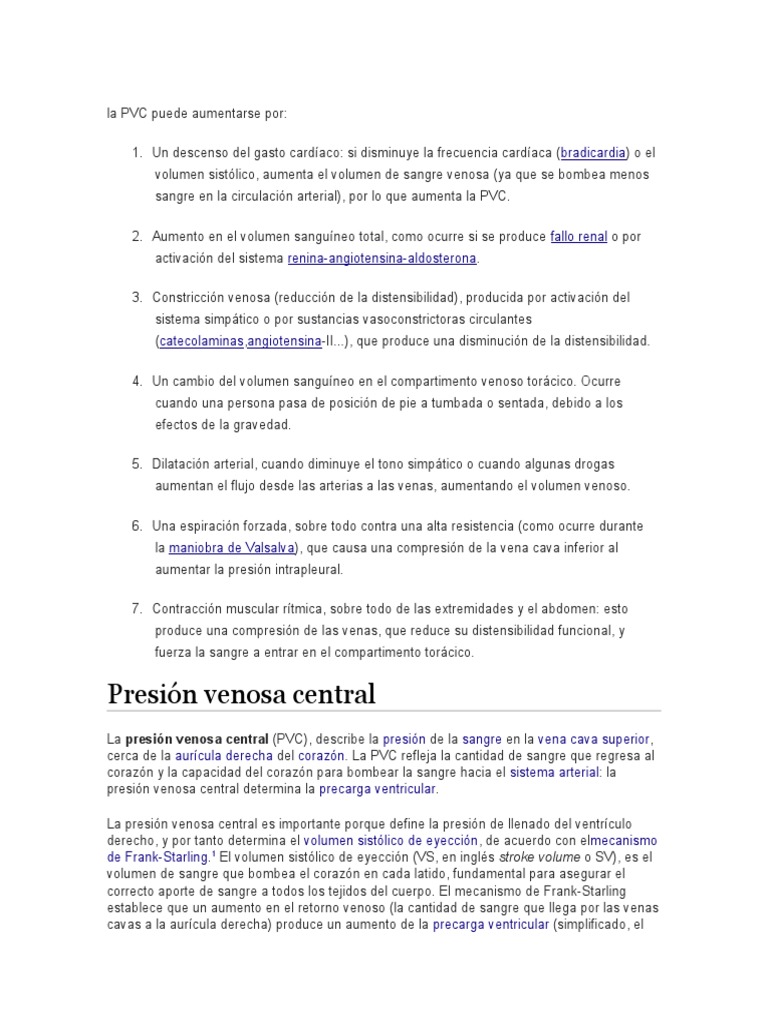 La PVC Puede Aumentarse Vena Corazón