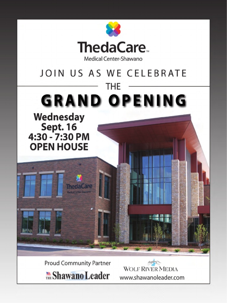 ThedaCare Medical Center-Shawano Grand Opening | PDF | Hospital | Nursing