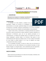 Reportaje III: técnicas periodísticas