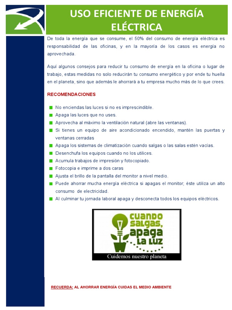 Ahorro y Uso Eficiente de Energía Eléctrica | PDF | Negocios