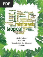 Alexis Mattison EDUC 385 Thematic Unit - The Rainforest 3 Grade