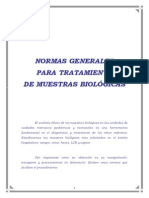 Normas Generales Para El Tratamiento de Muestras Biologicas