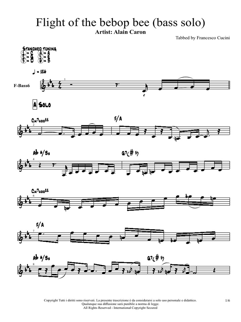 Flight Of The Bumblebee Bass Tab