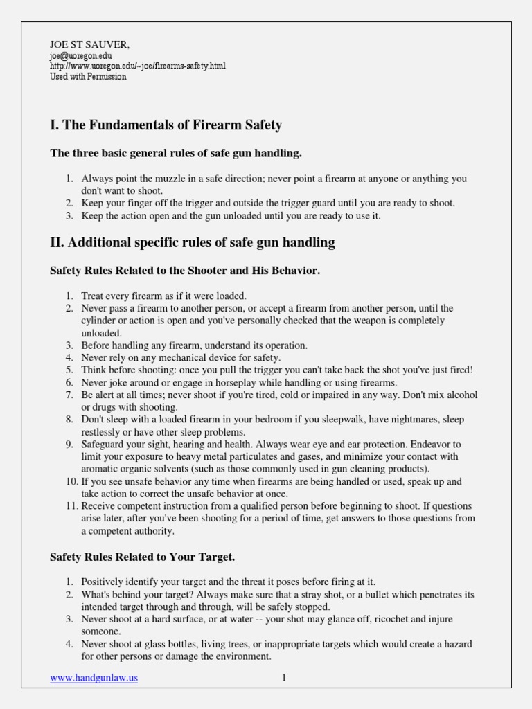 The Fundamentals of Firearm Safety Firearms Cartridge (Firearms)