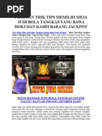 Download Cara Pilih Meja Judi Bola Tangkas Online Hoki Pasti Jackpot by AsiaBetKing SN282206706 doc pdf