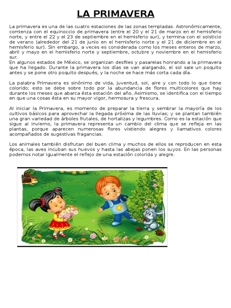 Información sobre la primavera | PDF