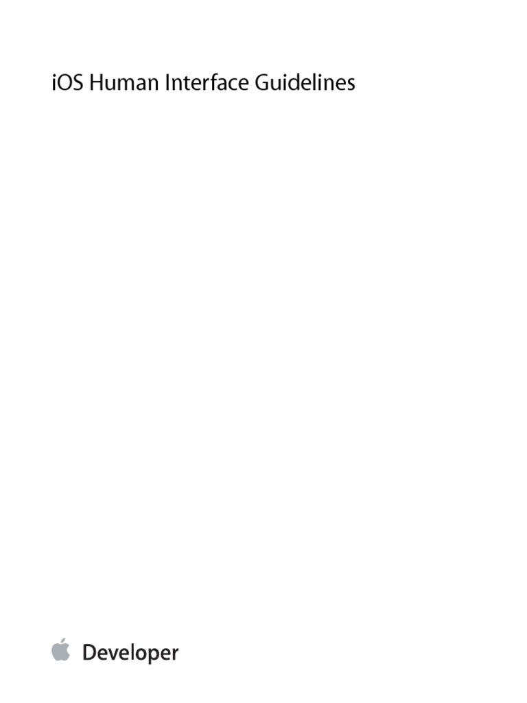 iOS Human Interface Guidelines | PDF | Ios | Mobile App