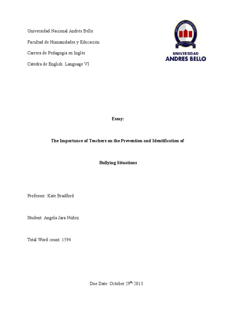 violence in schools essay