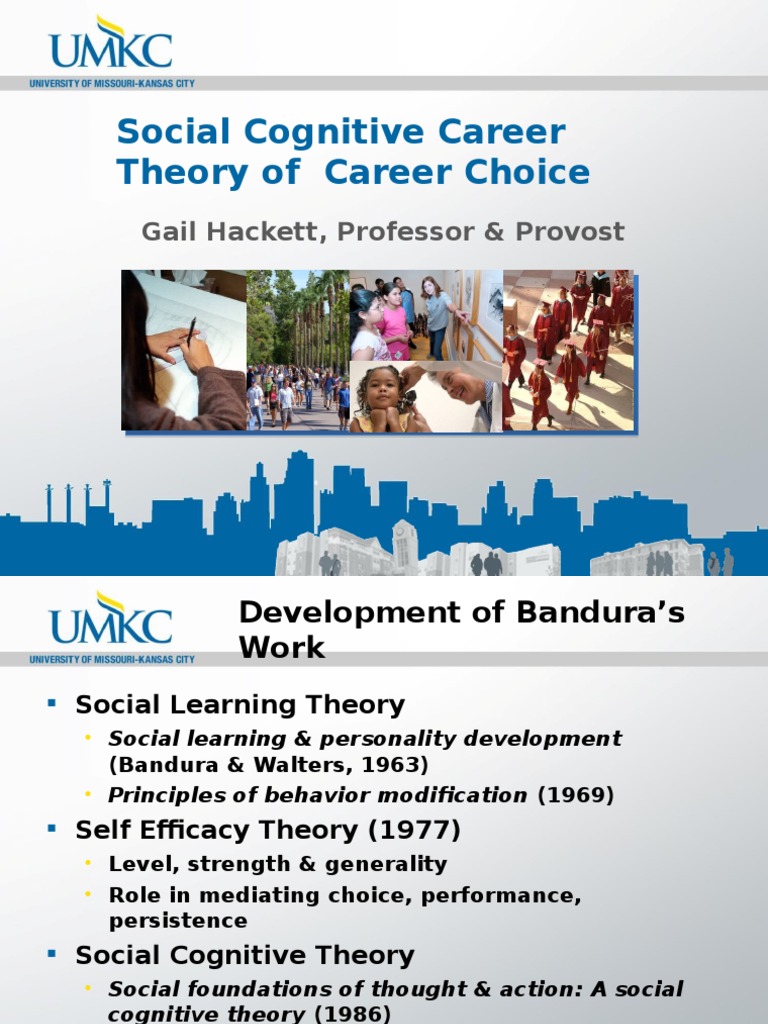 Social Cognitive Career Theory Overview | PDF | Self Efficacy ...