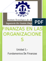 Finanzas en las Organizaciones U1