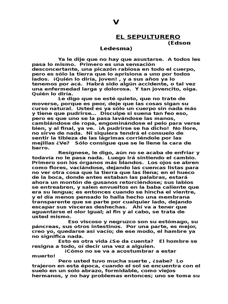 El Sepulturero | PDF | Naturaleza