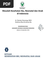 Download Masalah Kesehatan Ibu Neonatal Dan Anak Di Indonesia - KEMENKES by Gerakan Kesehatan Ibu dan Anak SN282220608 doc pdf