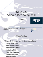 INFO 321 Server Technologies II: Partly Adapted From Notes by Dr. Randy M. Kaplan