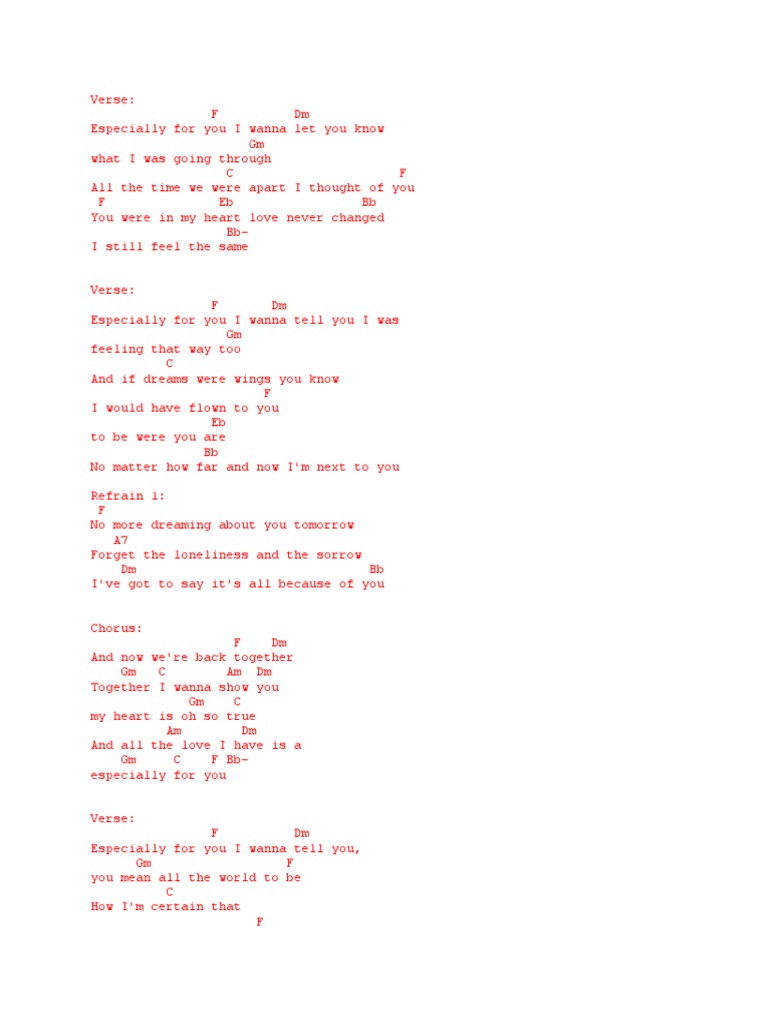 Mymp Especially For You Chord Pdf