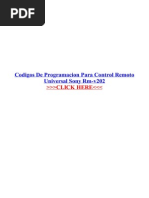 Download Codigos de Programacion Para Control Remoto Universal Sony Rm v202 by Luis Chamba SN282231378 doc pdf