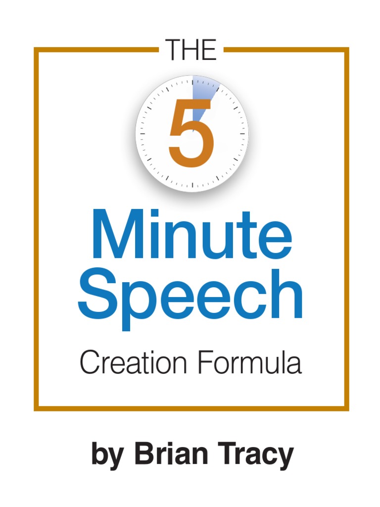 5 Minute Speech PDF Cognition Psychology Cognitive Science