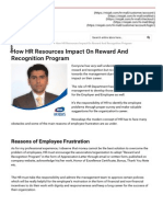 How HR Resources Impact On Reward and Recognition Program