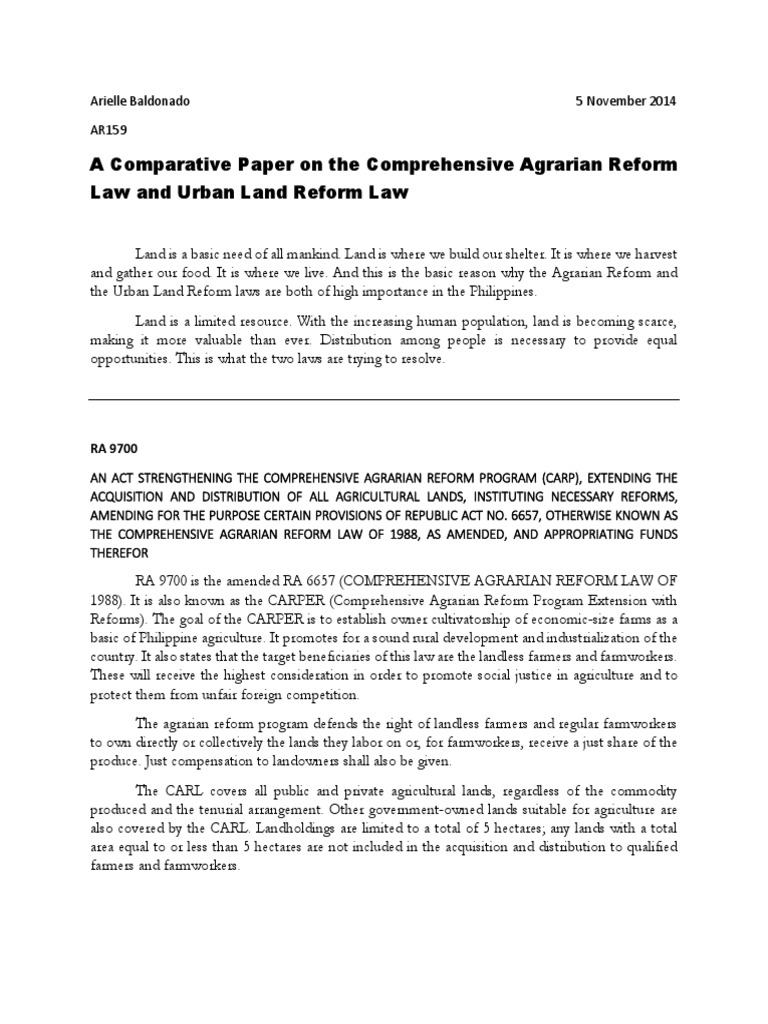 What is agrarian reform in the philippines image