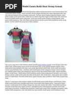 Download Tips Menyeleksi Model Gamis Batik Buat Orang Gemuk by edugayahidupnet SN282237858 doc pdf