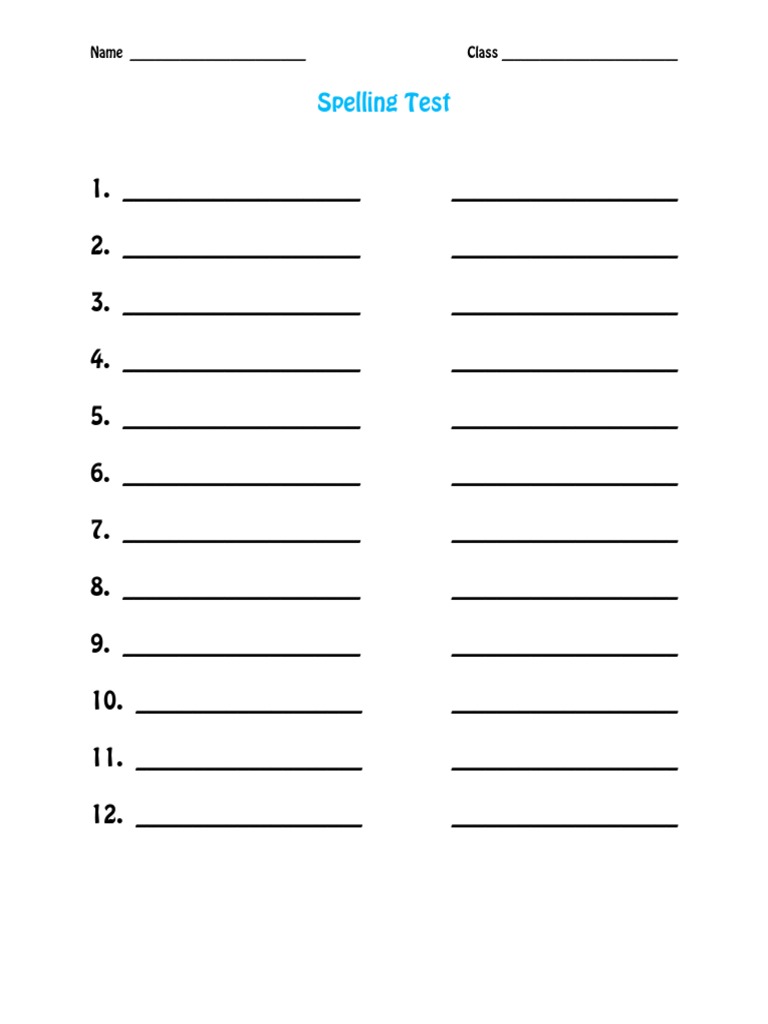 spelling-test-name-class-pdf