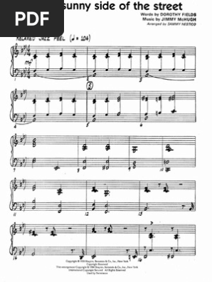 Sunny Side Of The Street Pdf