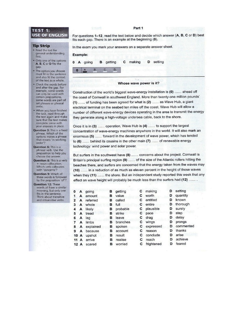 CAE Zertifikatsfragen