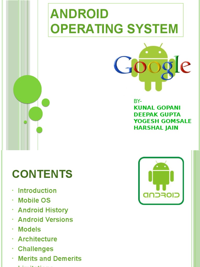 ppt presentation android operating system