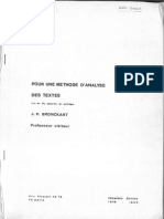 Bronckart 1979 Méthode Analysee Des Textes