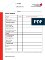 AED AHA Maintenance Checklist