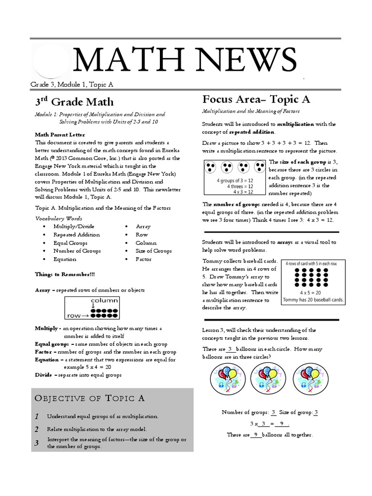 Module 1 Topic A | PDF
