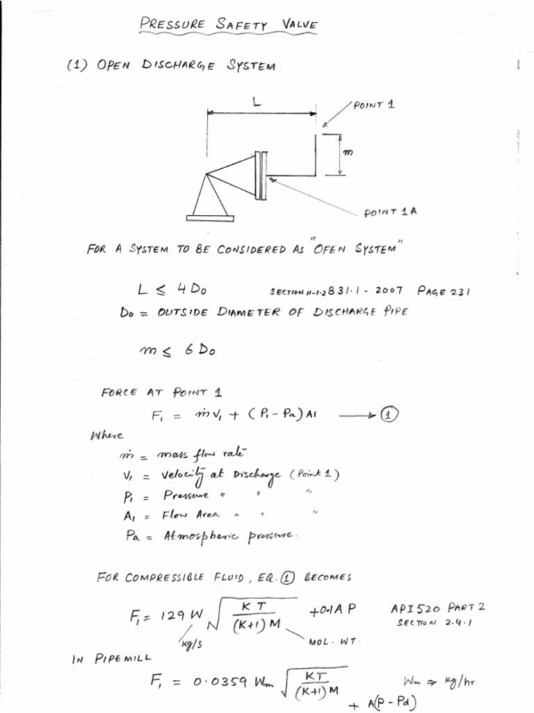 PSV Reaction Forces on PipeOpen System