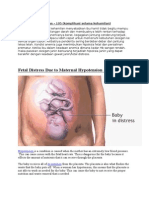 Fetal Distress Due To Maternal Hypotension: Perawatan Maternitas - 105 (Komplikasi Selama Kehamilan)