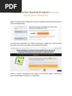 Manual Para Fazer Download de Arquivos Do Portal Energia Solar e Alternativas