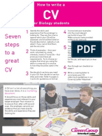 Seven Steps Toa Great CV: For Biology Students