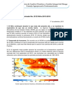 Comunicado Fenomeno el Niño NOAA 17 Sep 2015