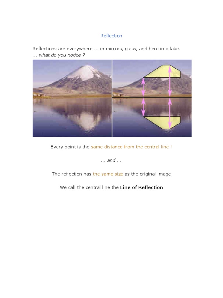 Understanding Lines of Reflection | PDF