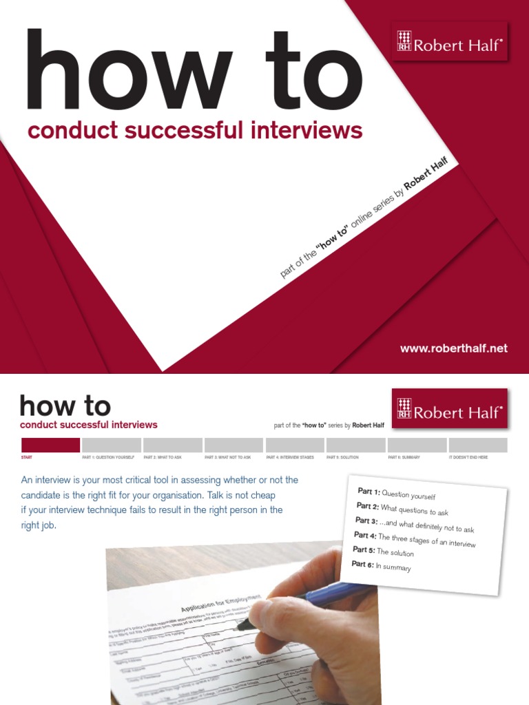 Ebook: How To Conduct Successful Interviews | PDF | Interview | Question