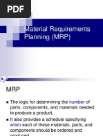 MRP and Aggregate Planning