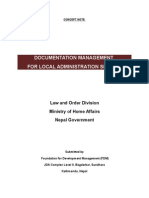 Documentation Management For Local Administration Section