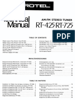 Rotel Stereo Tuner RT-425 Rt-725