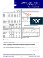 Lettre Économique Et Financière - Automne 2009