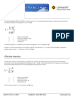 Range and Intensity Calculations for Lights