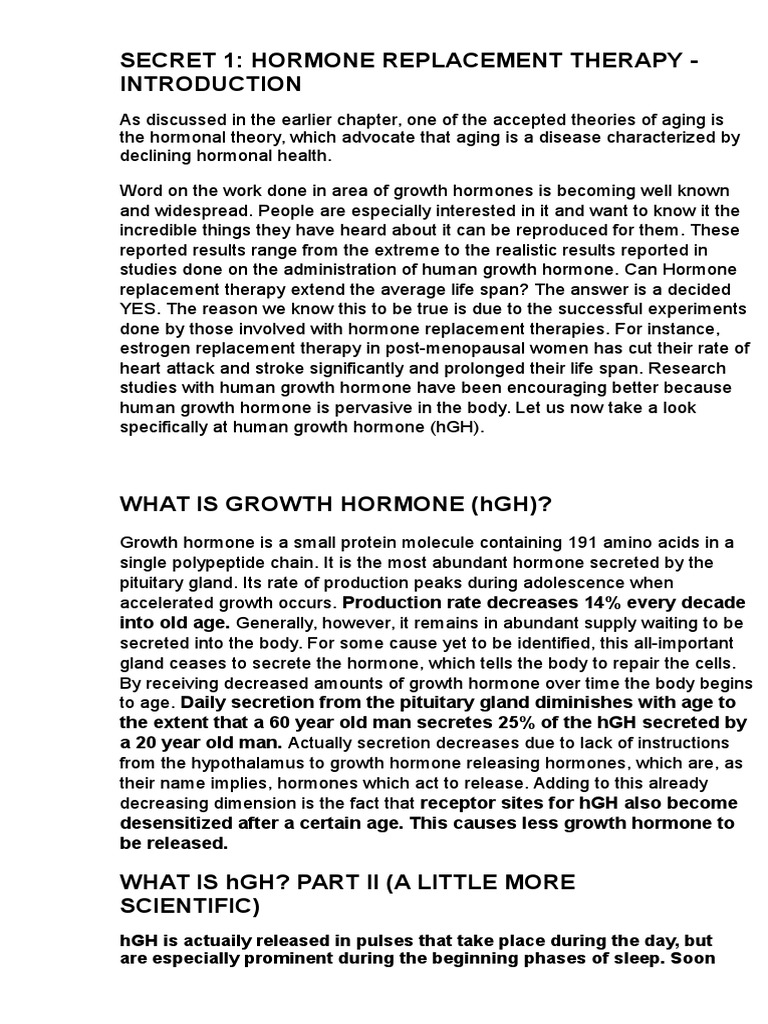 Sublingual hGH Spray Benefits | PDF | Growth Hormone | Estrogen
