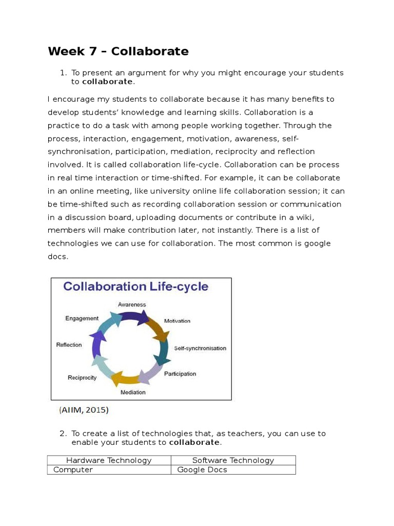 Week 7 | PDF | Collaboration | Google