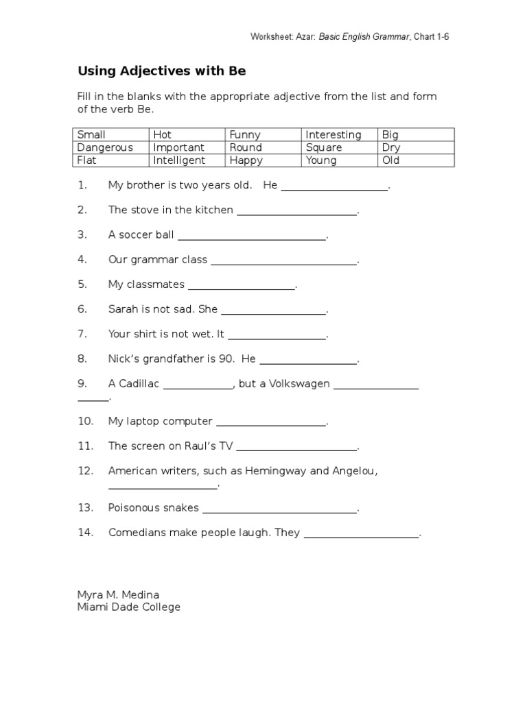 using-adjectives-with-be-worksheet-azar-basic-english-grammar-chart-1-6-pdf